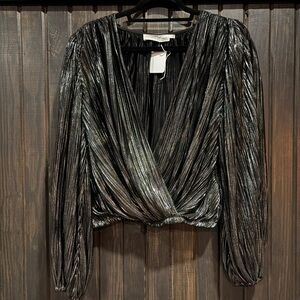 Metallic Black Women's Top